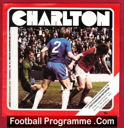 Charlton Athletic v Tottenham 1977 - football programme