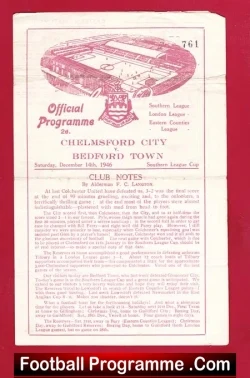Chelmsford City v Bedford Town 1946 Official Football Programme