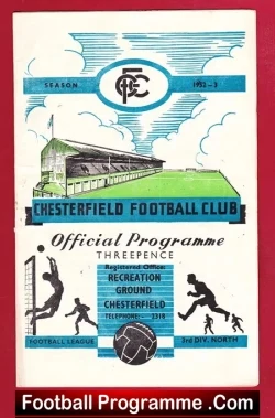 Chesterfield v Accrington Stanley 1952 - football programme