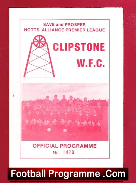 Clipstone Welfare v Gresley Rovers 1985 – Official Programme