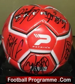 Colchester United Genuine Team Signed Autographed Football 1990s - football memorabilia
