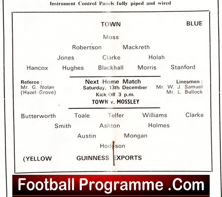 Ellesmere Port Town v Guinness Exports 1969 - Defunct Clubs