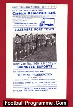 Ellesmere Port Town v Guinness Exports 1969 – Defunct Clubs