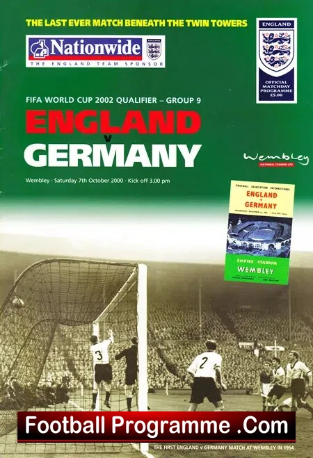 England v Germany 2000 – Last ever Match at Wembley