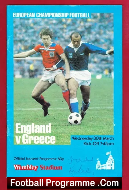 England v Greece 1983 – SIGNED