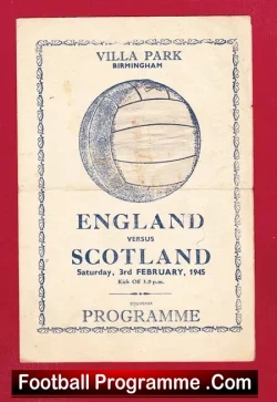 England v Scotland 1945 - War Time Pirate Programme Wembley - football programme