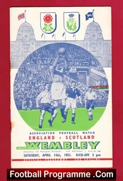 England v Scotland 1951 - Wembley - football programme