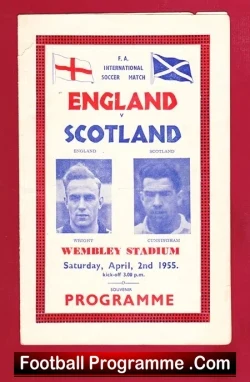 England v Scotland 1955 - Pirate Programme + Duncan Edwards - football programme