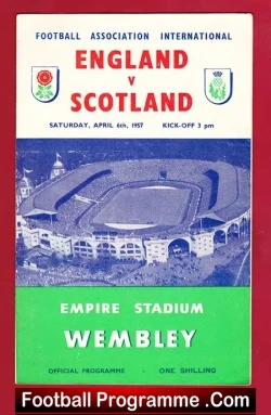 England v Scotland 1957 - Wembley - football programme