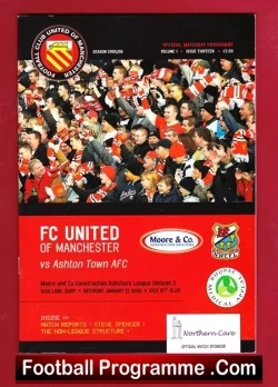 FC United Of Manchester v Ashton Town 2006 - First Season - football programme