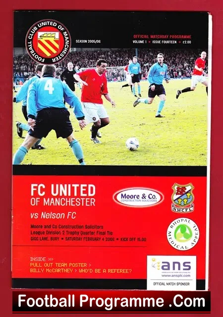 FC United Of Manchester v Nelson 2006 – First Season Trophy QF