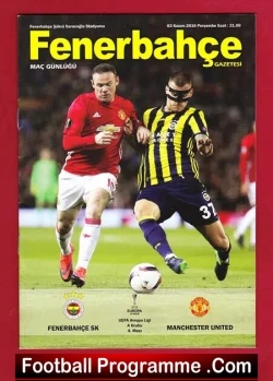 Fenerbahce v Manchester United 2016 - Turkey - football programme
