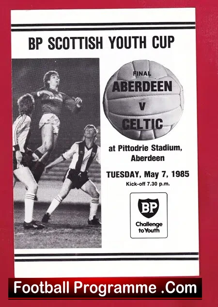 Glasgow Celtic v Aberdeen 1985 – Youth Cup Final at Pittodrie