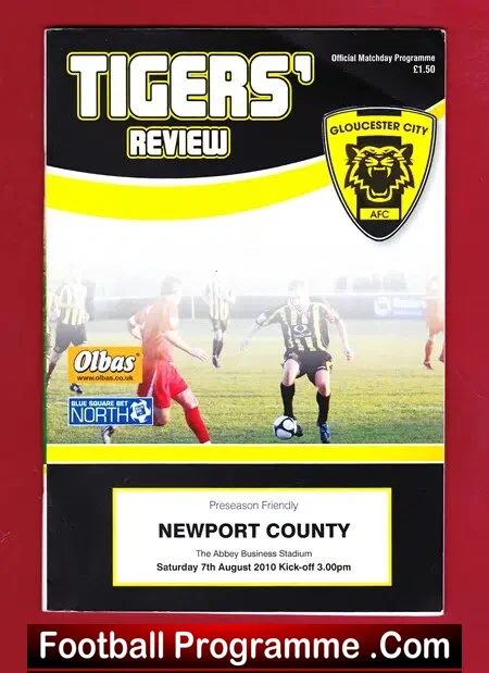 Gloucester City v Newport County 2010 1st Home Match Cheltenham
