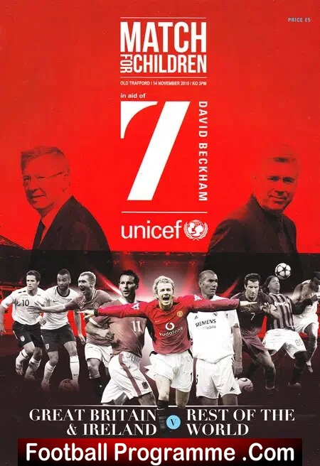 Great Britain & Ireland v Rest Of The World 2015 Unicef Man Utd
