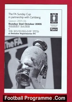 Green Baize v CB Hounslow United 2005 - football programme