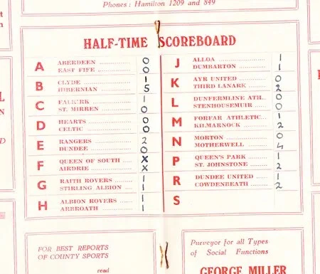 Hamilton Adcademical v Partick Thistle 1954 - Scotland