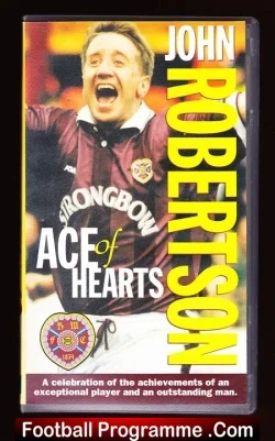 Heart Of Midlothian Hearts John Robertson SIGNED Video - football programme