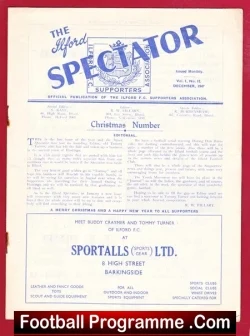 Ilford Football Club - The Spectator Supporters Magazine 1947 - football programme