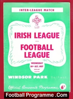 Ireland Football League v English League 1957 – Belfast