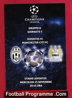 Juventus v Manchester City 2015 - Champions League Italy Pirate - football programme