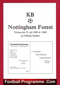 KB v Nottingham Forest 1986 – Friendly Match Sweden
