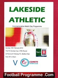Lakeside Athletic v Comets Sports Club 2012 - Sunday Cup - football programme
