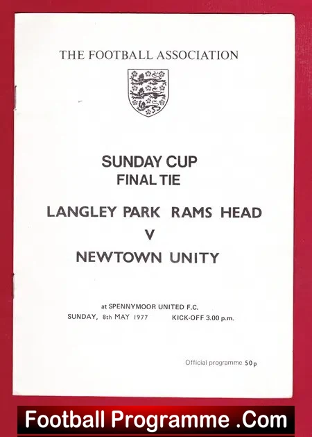 Langley Park Rams Head v Newtown Unity 1977 – Spennymoor United