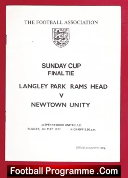 Langley Park Rams Head v Newtown Unity 1977 – Spennymoor United