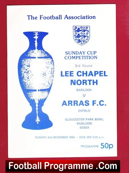Lee Chapel North v Arras 1984 – Sunday Cup