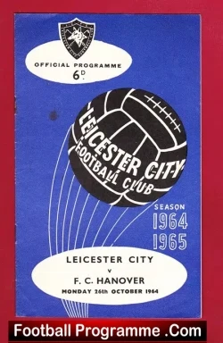 Leicester City v FC Hanover 1964 - football programme