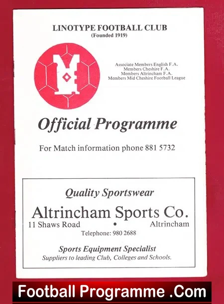 Linotype v Bramhall 1982 - Reserves Match