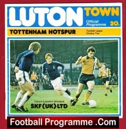 Luton Town v Tottenham 1978 - football programme