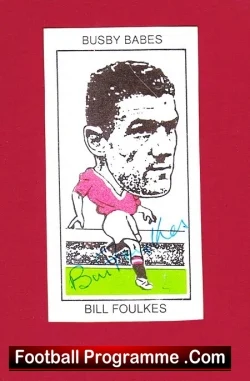 Manchester United Bill Foulkes Autograph Signed Football Card - football programme