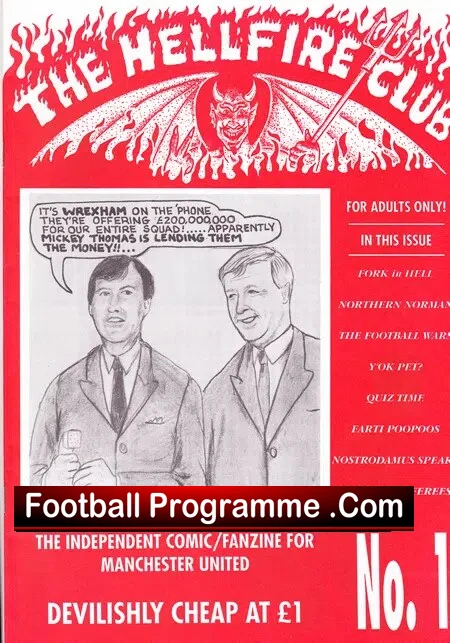 Manchester United Hellfire Club Fanzine Magazine First Issue 1