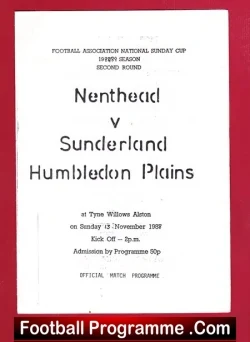 Nenthead v Sunderland Humbledon Plains 1988 – Sunday Cup