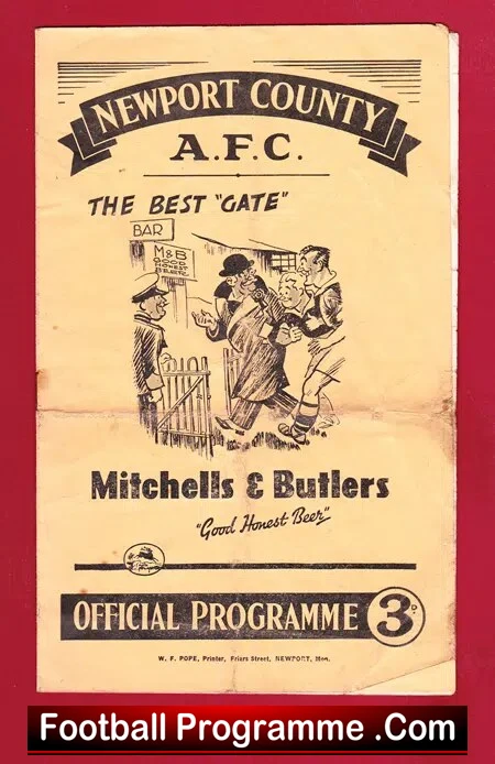 Newport County v Walsall 1950