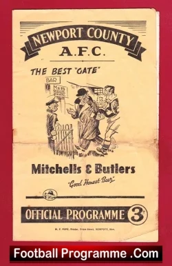 Newport County v Walsall 1950
