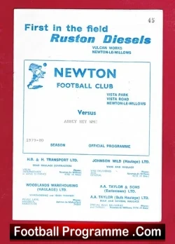 Newton v Abbey Hey 1979 – Challenge Vase Football Competition