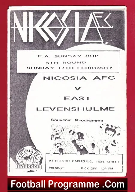 Nicosia v East Levenshulme 1987 – Sunday Cup