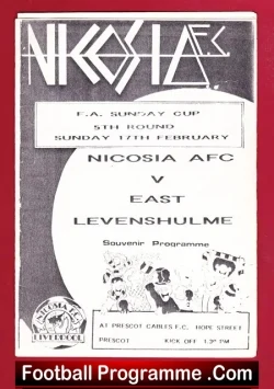 Nicosia v East Levenshulme 1987 – Sunday Cup