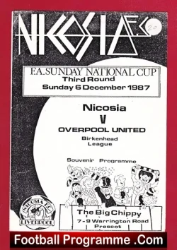 Nicosia v Overpool United 1987 – Sunday Cup
