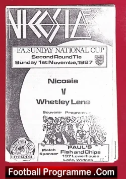 Nicosia v Whetley Lane 1987 – Sunday Cup