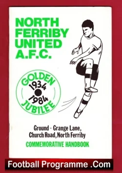 North Ferriby United Official Football Handbook 1984 – G Jubilee
