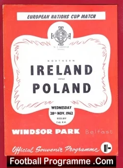 Northern Ireland v Poland 1962 – Windsor Park Belfast