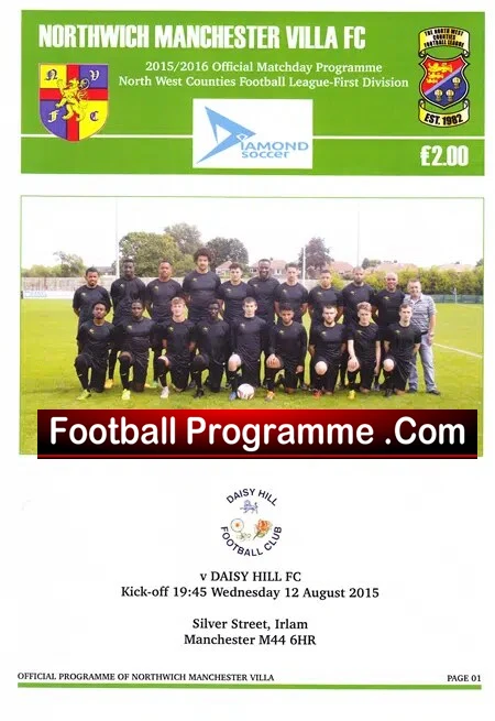 Northwich Manchester Villa v Daisy Hill 2015 – Silver St Irlam