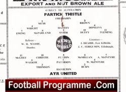 Partick Thistle v Ayr United 1960