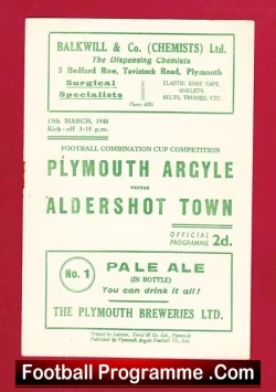 Plymouth Argyle v Aldershot 1948