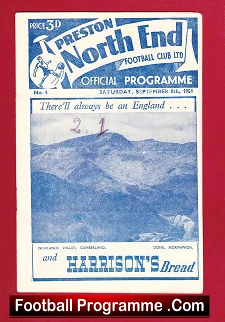 Preston North End v Newcastle United 1951