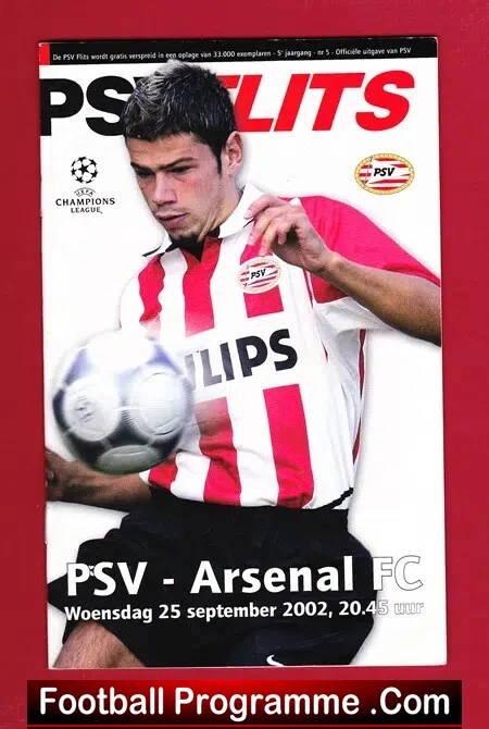 PSV Eindhoven v Arsenal 2002 - Holland Netherlands Dutch